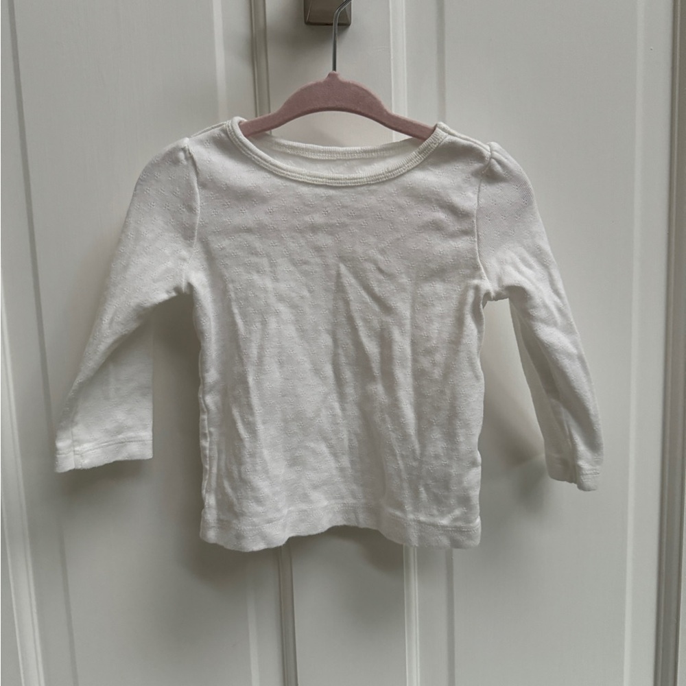 Carter’s 9M Girls White Long Sleeve Blouse Top